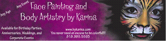 By Karina, Granada Hills face painting and body artistry
