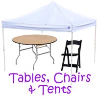 Torrance chair rentals, Torrance tables and chairs